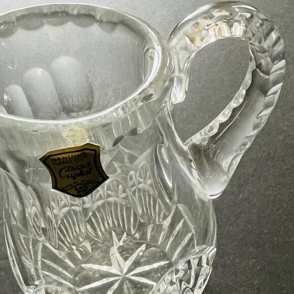 VINTAGE Poland Hand Cut Crystal Small Pitcher NWT - Picture 5 of 6